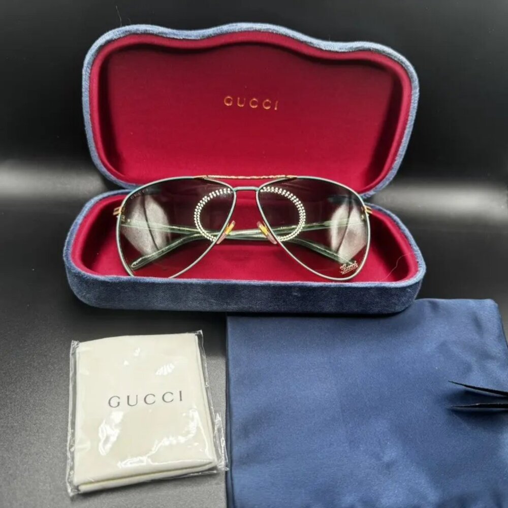 Gucci Aviator Tiffany Blue Sunglasses Y2K